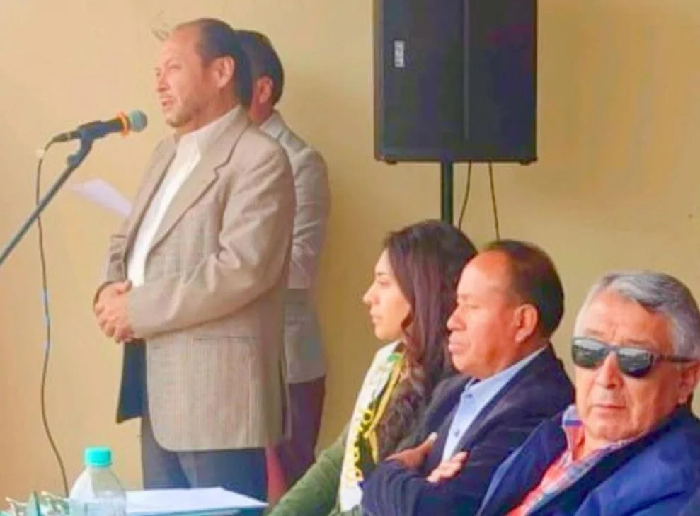 Patricio Lalama, gerente de la EERSA durante su discurso.