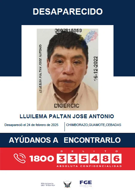 Familiares buscan a José Paltán