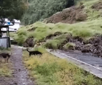 Deslizamiento de tierra en Chunchi - Alausí