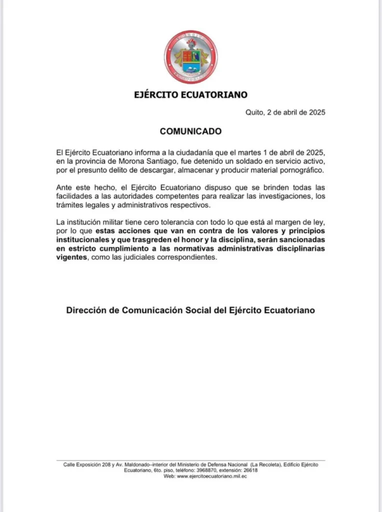 En Morona Santiago, un militar acusado de abuso