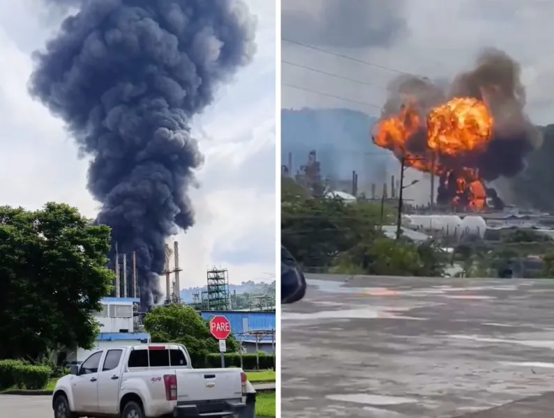 Incendio en la Refinería de Esmeraldas es contenido
