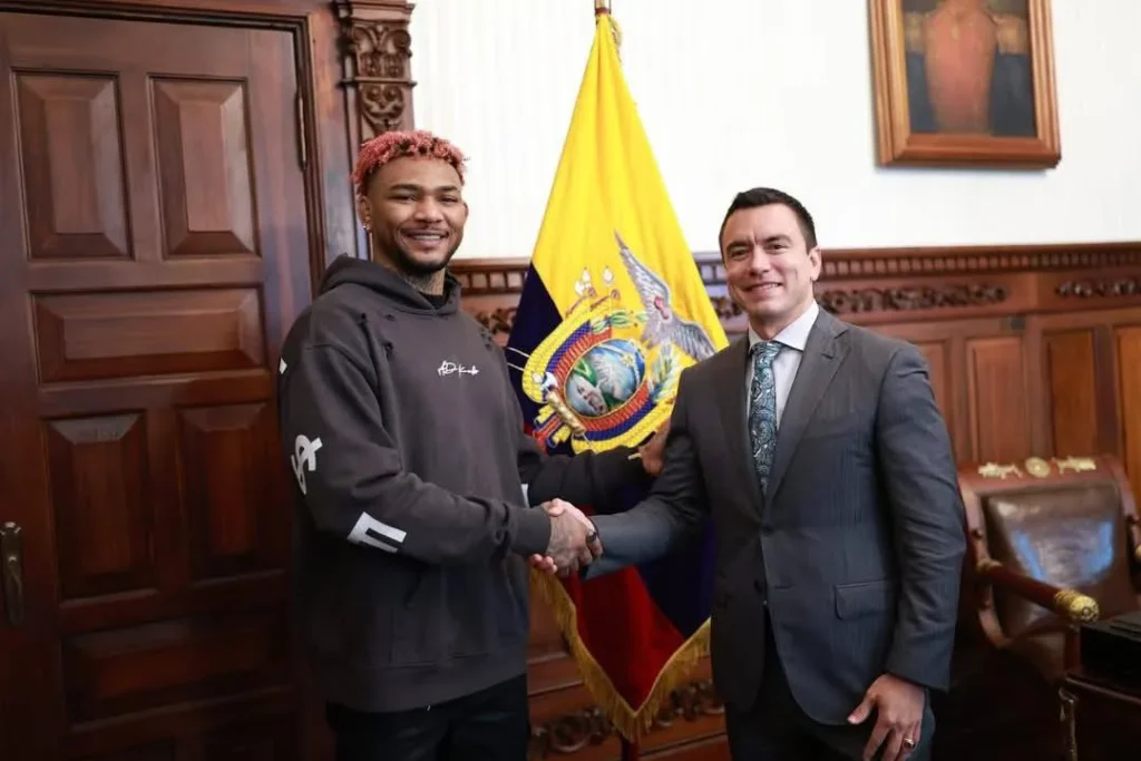 Daniel Noboa recibió a Michael Morales en Palacio de Carondelet