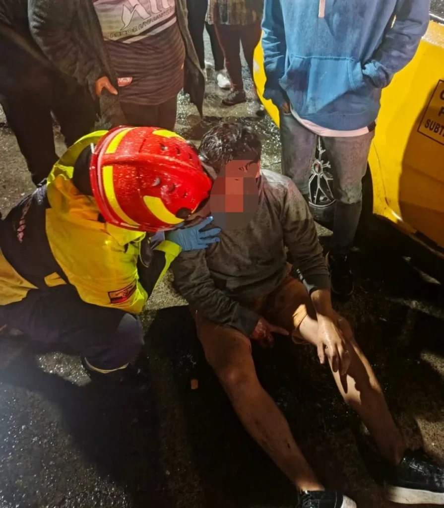 Policía Nacional y Bomberos de Pallatanga atendieron la emergencia vial en la E487