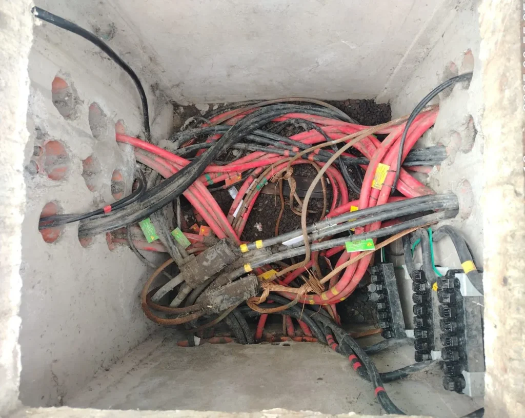 En total suman 2.175 metros de cable sustraídos ilegalmente de redes subterráneas.