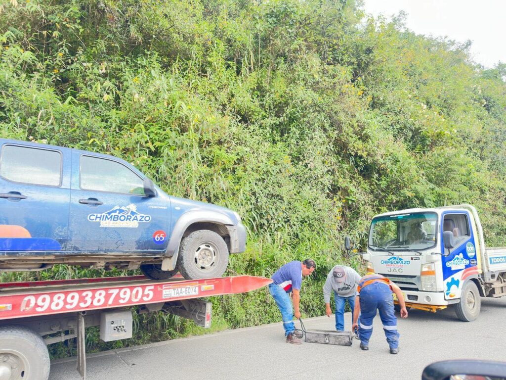 Accidente en la vía Pallatanga