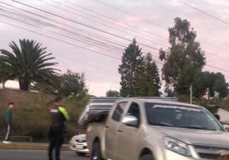 Choque en la Av. Pedro Vicente Maldonado
