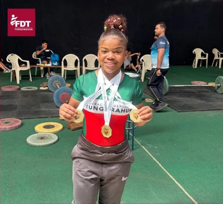 6 medallas de oro para Tungurahua en levantamiento de pesas.