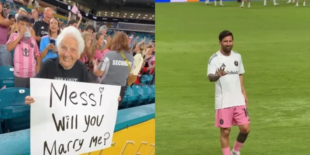 Abuelita le propuso matrimonio a Messi en el Mundial de Clubes