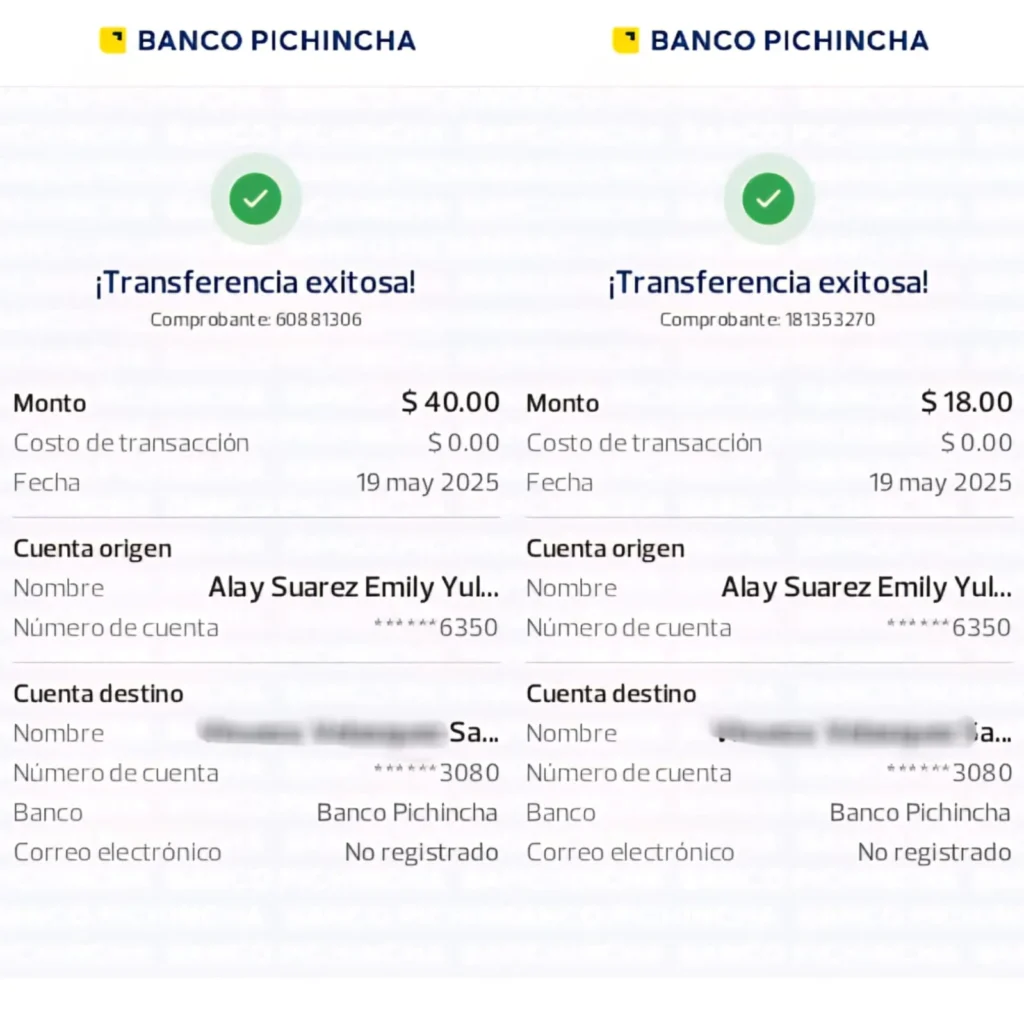 La joven depositó la mitad del precio, como fue acordado