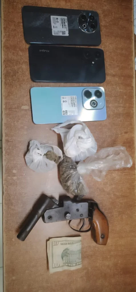 Evidencias encontradas a los 3 individuos en el Parque de la Madre