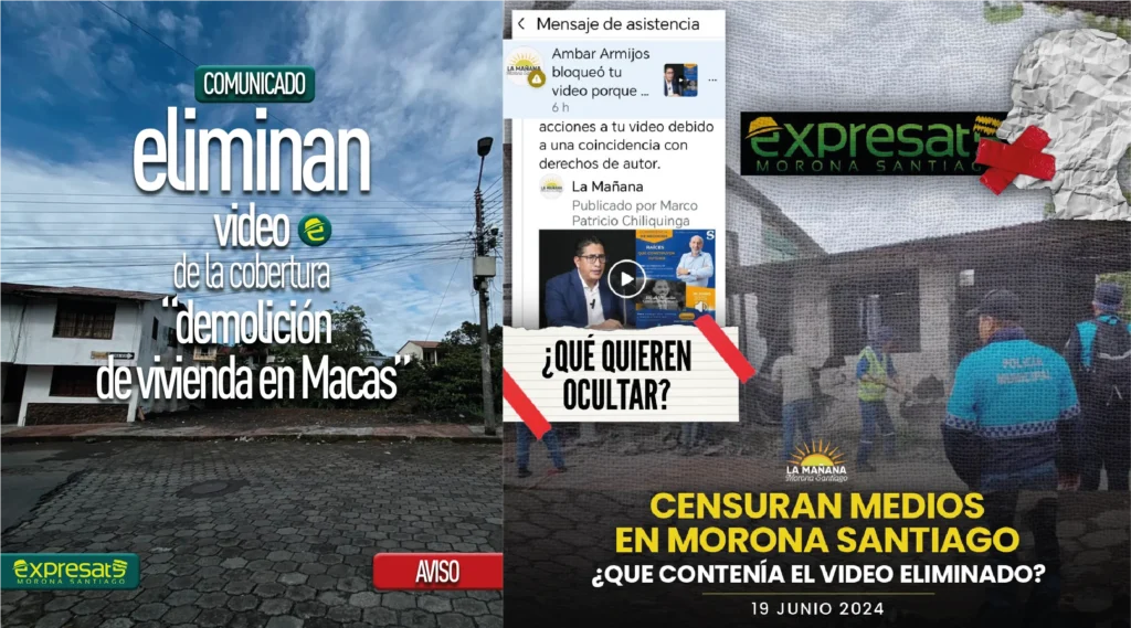Posible caso de censura a medios de comunicación en Morona