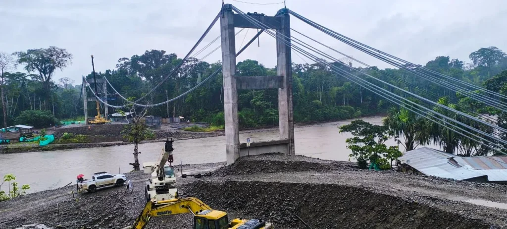 Taisha Puente sobre río Macuma avanza en un 76%
