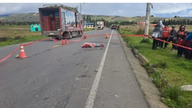 en Guamote un joven muere tras ser atropellado por camión.