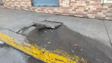 Aguas residuales en el sector de la Media Luna en Riobamba