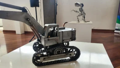 Arte chatarra: estudiantes del Cisneros crearon figuras