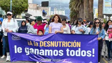 Riobamba marcha por un futuro sin desnutrición infantil en Ecuador