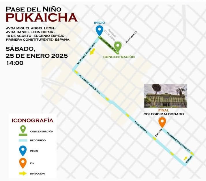 Recorrido del Pase del Niño Pukaicha