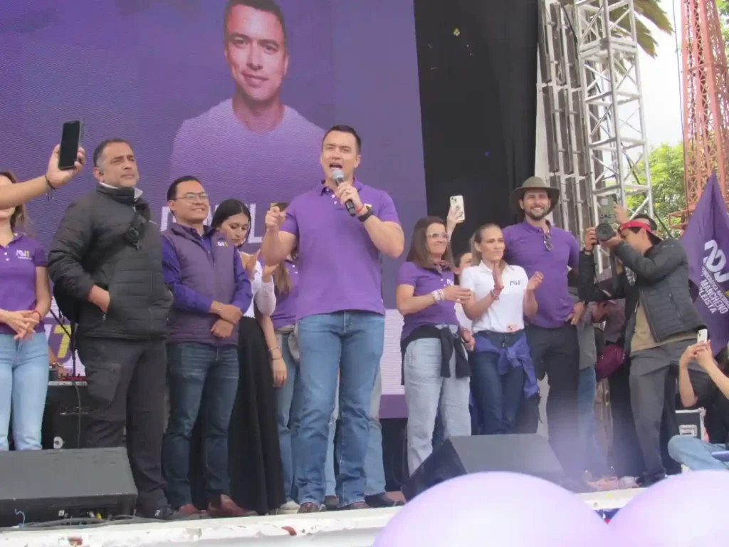 Daniel Noboa visitó a Riobamba como candidato 