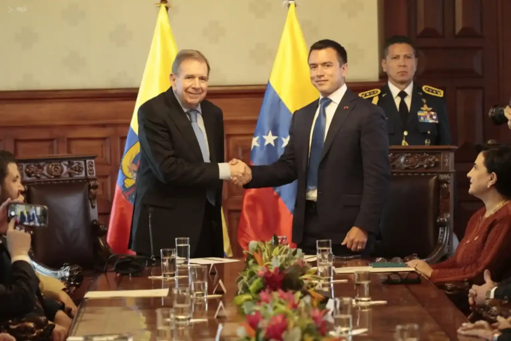 Daniel Noboa y Edmundo González dialogan situación de Venezuela