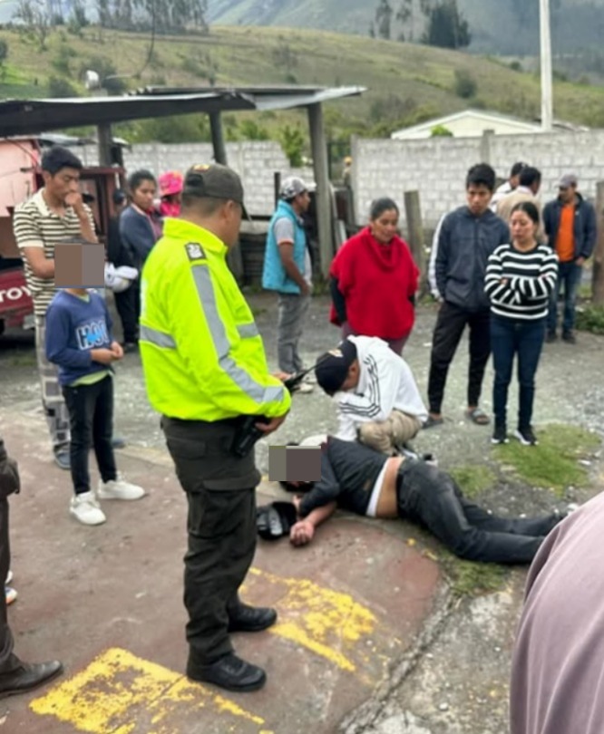 Accidente en Penipe: Motociclista atropelló a un hombre y huyó 