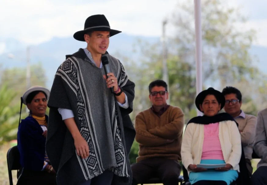 El Presidente del Ecuador Daniel Noboa visita por quinta vez la ciudad de Riobamba. 