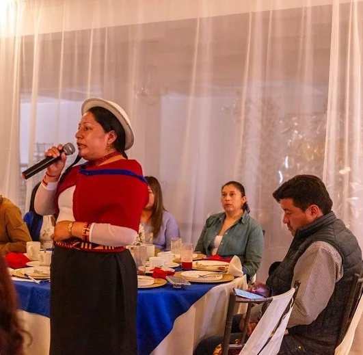 Lourdes Guamán, presidenta del Gad Prroquial de Calpi. 