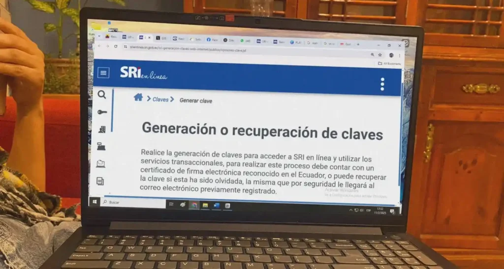 Conoce cómo generar o recuperar clave del SRI.