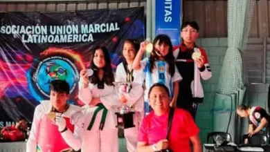 Taekwondo de Cotopaxi brilla en Argentina con medallas de oro (foto cortesía).