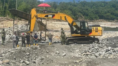 Militares desarticulan operación minera ilegal en Tiwintza.