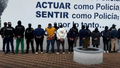 Policía detiene una banda de extorsionadores en Ambato.