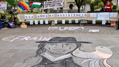 Plantón en Riobamba reflejan descontento social contra el Gobierno de Noboa