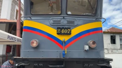 Tren de Alausí impactado por rocas; queda inoperativo temporalmente