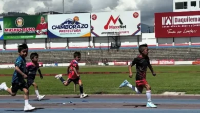 Competencia atlética para niños desde los 3 años en Riobamba.
