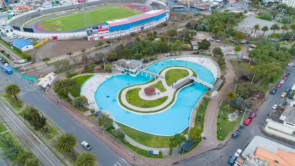 Nueva pileta del Parque Guayaquil se inaugura en Riobamba