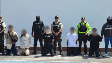 Los sujetos fueron presentados por la Policía Nacional