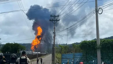 Incendio en la Refinería de Esmeraldas este viernes 30 de enero