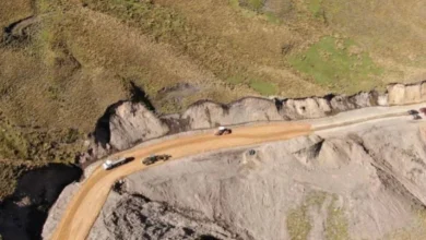 Juez ordena suspender construcción de vía Ambato El Corazón.