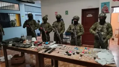 Ejército decomisa objetos prohibidos de cárcel de Riobamba