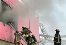 Incendio en las calles Cuenca y Eloy Alfaro, en el centro de Guayaquil