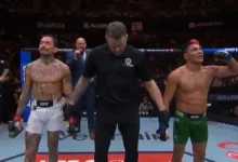 Chito Vera derrotado ante David Martínez en la UFC 2026.