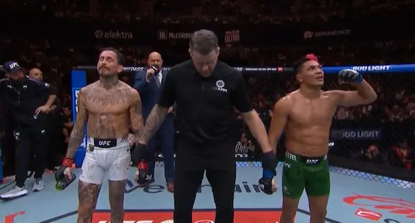 Chito Vera derrotado ante David Martínez en la UFC 2026.