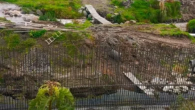 Puente sobre el río Pumacunchi sigue paralizado en Latacunga.