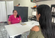 Sala de primera acogida para víctimas de violencia en Macas.