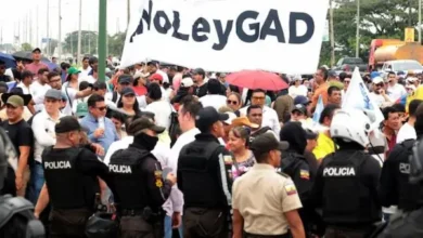 Marchas en Ecuador por jornada laboral este 13 de marzo