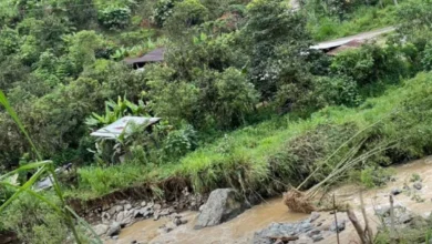 Caluma: crecida de río genera alerta en casas de Charquiyacu.