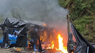 Ejército desarticula campo de minería ilegal en Gualaquiza.
