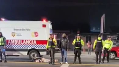 Mujer muere atropellada en el Parque Industrial de Ambato.