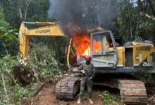 San Juan Bosco Ejército desarticula campo de minería ilegal.