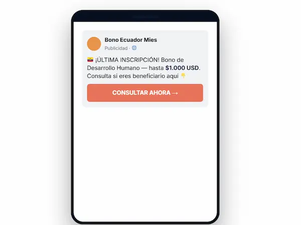 Red de estafa de bonos falsos en Ecuador